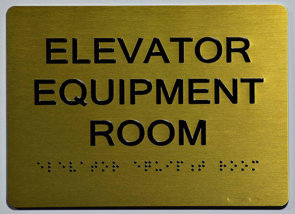Elevator Equipment Room-Tactile Sign