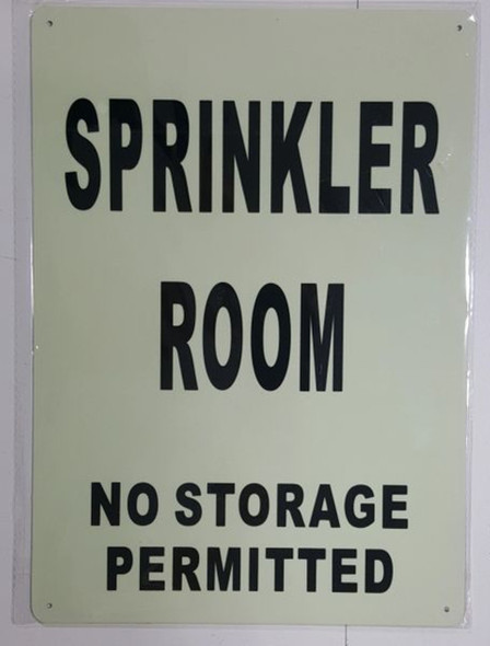 SPRINKLER ROOM SIGN GLOW IN THE DARK SPRINKLER ROOM SIGN GLOW IN THE DARK