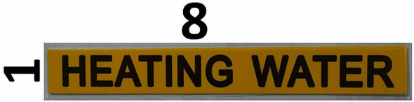 Pipe Marking- Heating Water   Sign Pipe Marking- Heating Water   Sign
