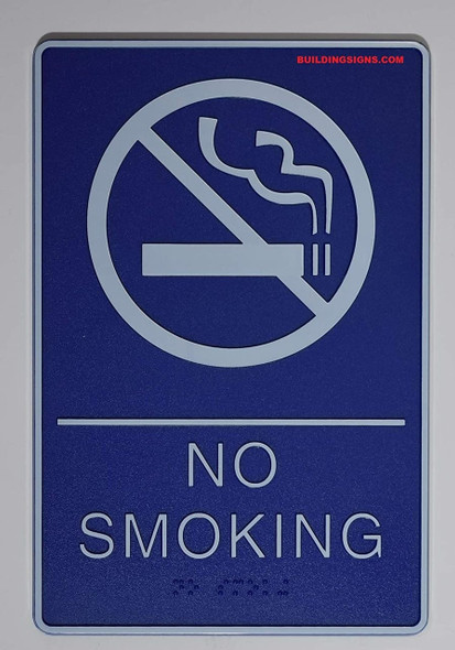 NO Smoking Sign with Braille and Double Sided Tap Sign