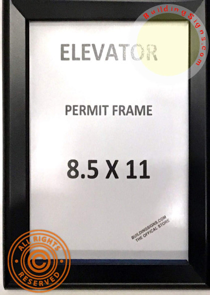 Elevator Permit Frame Signage Elevator Permit Frame Signage