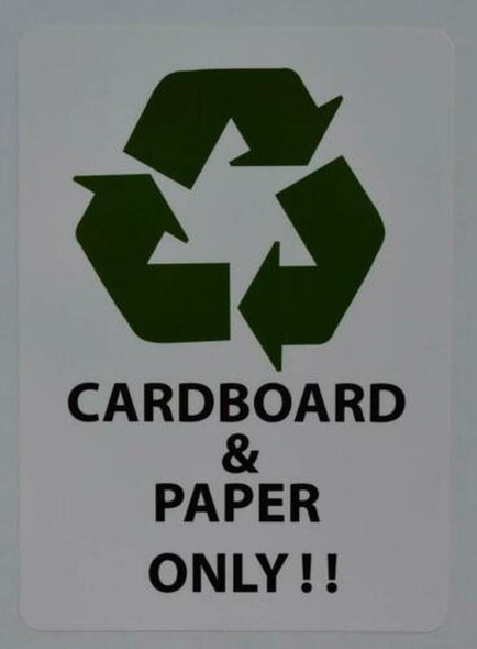 Cardboard and Paper ONLY Sticker  Sign Cardboard and Paper ONLY Sticker  Sign