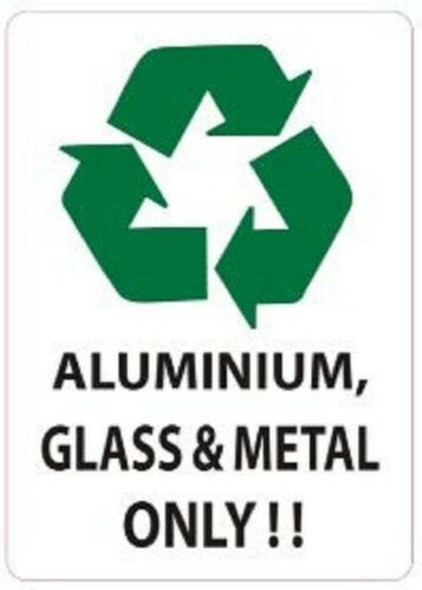 Aluminum Glass and Metal ONLY Sticker  Sign Aluminum Glass and Metal ONLY Sticker  Sign