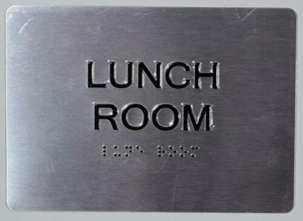 Lunch Room Braille with Raised Tactile Graphics and Letters- Sign Lunch Room Braille with Raised Tactile Graphics and Letters- Sign