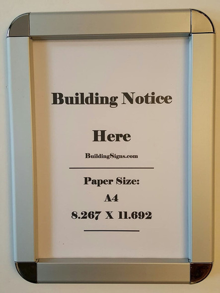 Hallway/Lobby Notice Frame A4- Chrome !!!