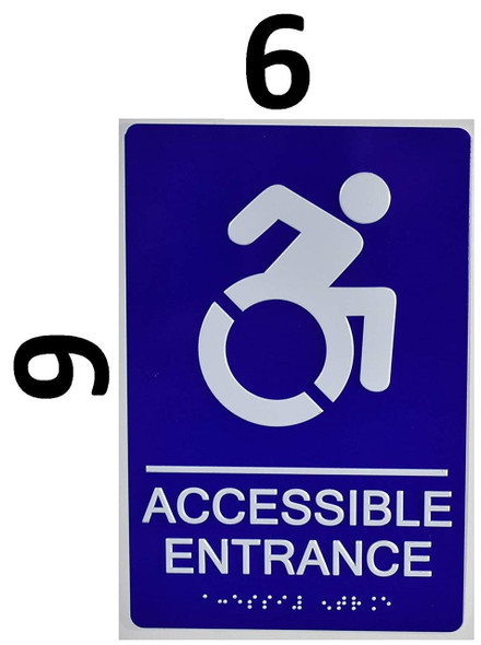 ACCESSIBLE Entrance-TactilesBraille with Raised Tactile Graphics and LettersTactile-Tactiles Sign ACCESSIBLE Entrance-TactilesBraille with Raised Tactile Graphics and LettersTactile-Tactiles Sign