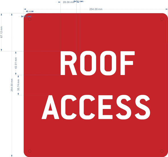 Roof Access  Sign Roof Access  Sign