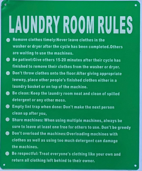LAUNDRY ROOM RULES LAUNDRY ROOM RULES