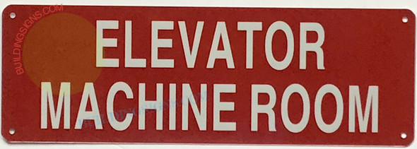 ELEVATOR MACHINE ROOM- Signage