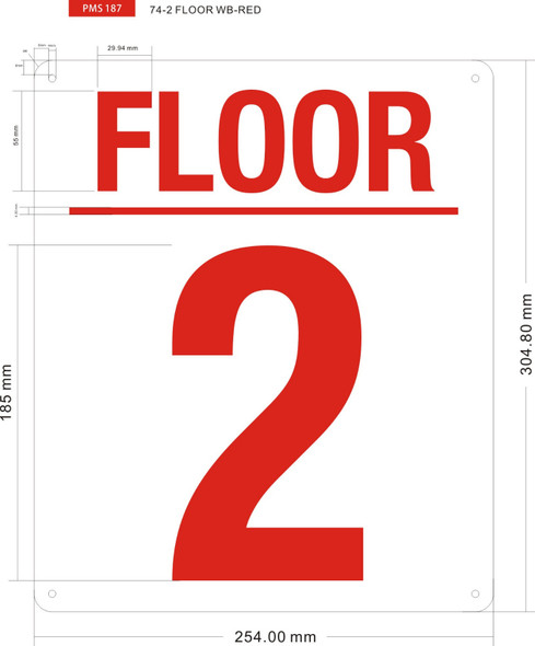 2 FLOOR  Sign 2 FLOOR  Sign