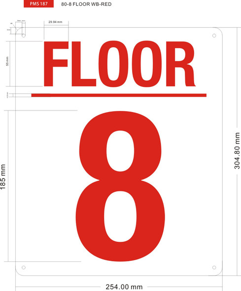 8 FLOOR  Sign