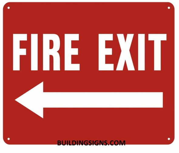 FIRE EXIT Arrow Left   Sign FIRE EXIT Arrow Left   Sign