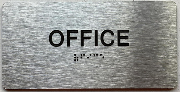 OFFICE  with Raised letters/Image & Grade 2 Braille - Includes Red Adhesive pad for Easy Installation OFFICE  with Raised letters/Image & Grade 2 Braille - Includes Red Adhesive pad for Easy Installation