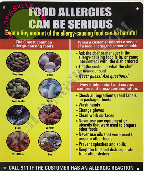 Food Allergies CAN BE SERIOUS SIGNAGE Food Allergies CAN BE SERIOUS SIGNAGE