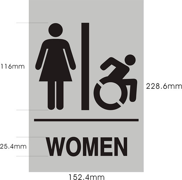 NYC Women ACCESSIBLE Restroom Sign-Tactile Signs NYC Women ACCESSIBLE Restroom Sign-Tactile Signs