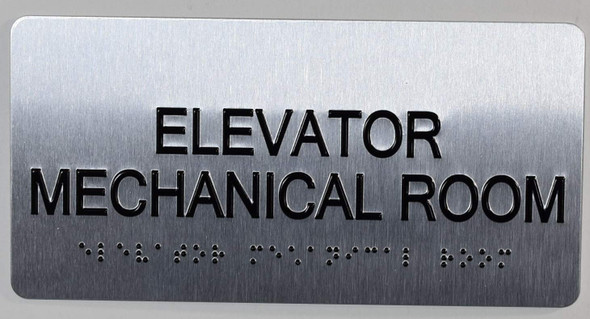 Elevator Mechanical Sign-Tactile Signs  Silver-Tactile Touch Braille Sign-Tactile Signs