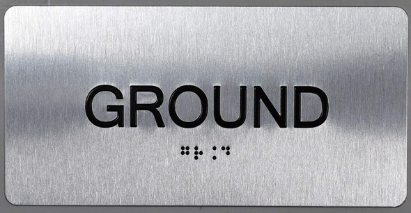 Ground Floor Sign-Tactile Signs  Silver-Tactile Touch Braille Sign-Tactile Signs Ground Floor Sign-Tactile Signs  Silver-Tactile Touch Braille Sign-Tactile Signs