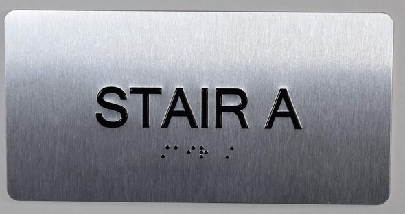 Stair A Sign-Tactile Signs  Silver-Tactile Touch Braille Sign-Tactile Signs Stair A Sign-Tactile Signs  Silver-Tactile Touch Braille Sign-Tactile Signs