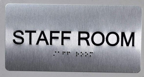 Staff Room Sign-Tactile Signs  Silver-Tactile Touch Braille Sign-Tactile Signs