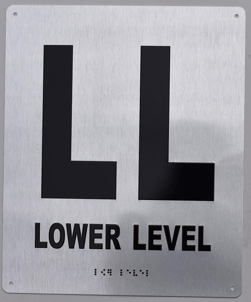 Lower Level Sign-Tactile Signs - Tactile Touch Braille Sign-Tactile Signs