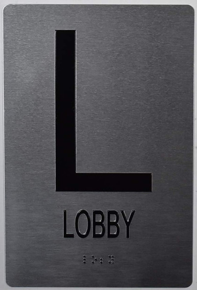 Lobby Floor Sign-Tactile Signs  Silver - Tactile Touch Braille Sign-Tactile Signs Lobby Floor Sign-Tactile Signs  Silver - Tactile Touch Braille Sign-Tactile Signs