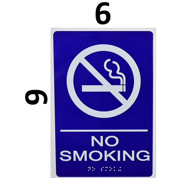NO Smoking Sign-Tactile Signs  - Braille Sign with Raised Tactile Graphics and Letters  -Sign NO Smoking Sign-Tactile Signs  - Braille Sign with Raised Tactile Graphics and Letters  -Sign