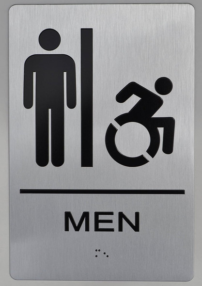 NYC Men Accessible Restroom Sign-Tactile Signs NYC Men Accessible Restroom Sign-Tactile Signs