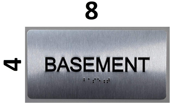 Basement Floor Number Sign-Tactile Signs - Floor Number Tactile Touch Braille Sign-Tactile Signs