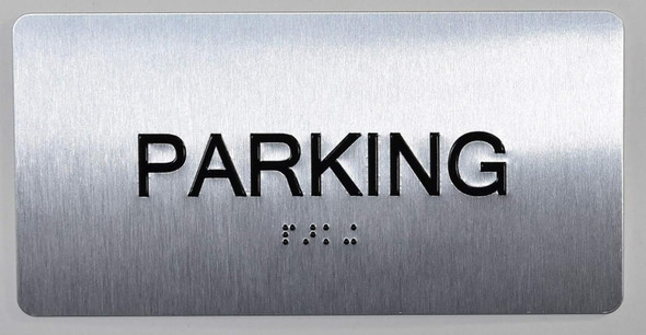 Basement Floor Number Sign Silver-Tactile Touch Braille Sign