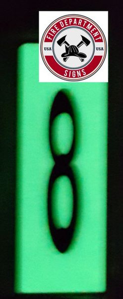 PHOTOLUMINESCENT DOOR NUMBER 8 SIGNAGE HEAVY DUTY / GLOW IN THE DARK "DOOR NUMBER" SIGNAGE HEAVY DUTY PHOTOLUMINESCENT DOOR NUMBER 8 SIGNAGE HEAVY DUTY / GLOW IN THE DARK "DOOR NUMBER" SIGNAGE HEAVY DUTY