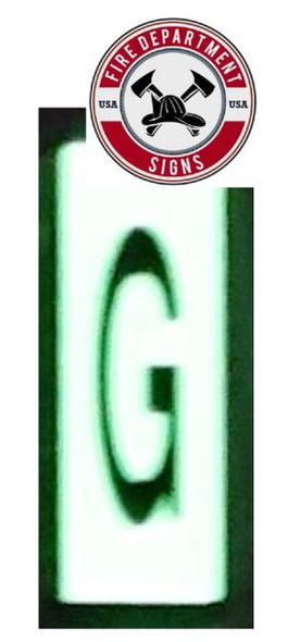 PHOTOLUMINESCENT DOOR NUMBER G SIGNAGE HEAVY DUTY / GLOW IN THE DARK "DOOR NUMBER" SIGNAGE HEAVY DUTY