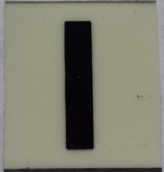 PHOTOLUMINESCENT DOOR NUMBER I SIGN