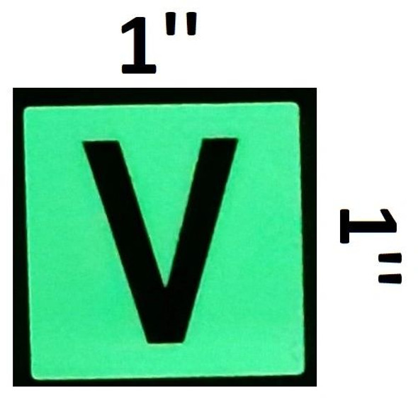 PHOTOLUMINESCENT DOOR NUMBER V SIGNAGE PHOTOLUMINESCENT DOOR NUMBER V SIGNAGE