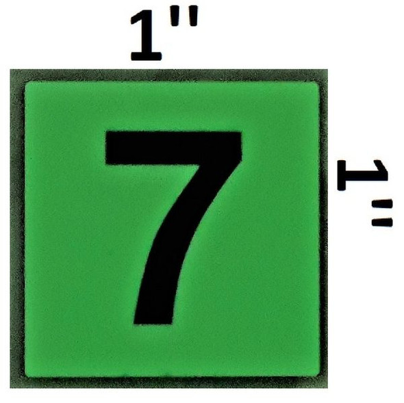 PHOTOLUMINESCENT DOOR NUMBER 7 SIGNAGE