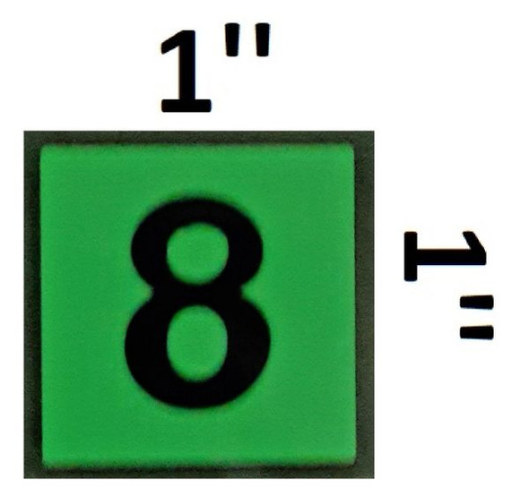 PHOTOLUMINESCENT DOOR NUMBER 8 SIGNAGE PHOTOLUMINESCENT DOOR NUMBER 8 SIGNAGE