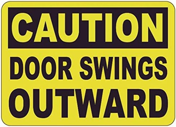 Caution Door Wings Outward Label Decal Sticker Sign Caution Door Wings Outward Label Decal Sticker Sign