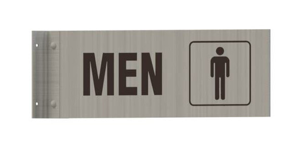 Men Restroom -Two-Sided/Double Sided Projecting, Corridor and Hallway Men Restroom -Two-Sided/Double Sided Projecting, Corridor and Hallway