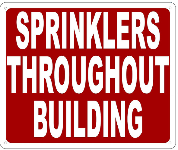 SPRINKLERS THROUGHOUT BUILDING   Sign SPRINKLERS THROUGHOUT BUILDING   Sign