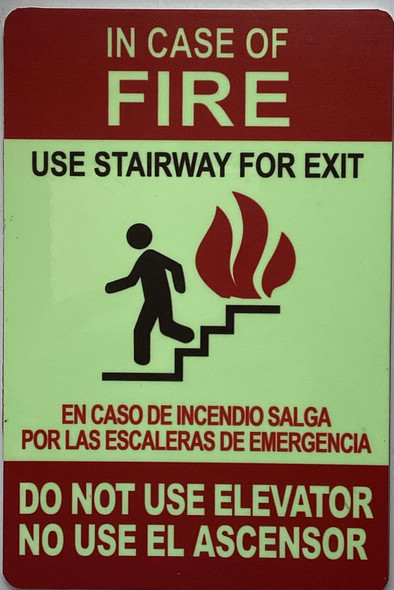 IN CASE OF FIRE USE STAIRS FOR EXIT DO NOT USE THIS ELEVATOR SIGN IN CASE OF FIRE USE STAIRS FOR EXIT DO NOT USE THIS ELEVATOR SIGN
