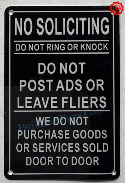 NO SOLICITING DO NOT RING OR KNOCK SIGNAGE NO SOLICITING DO NOT RING OR KNOCK SIGNAGE