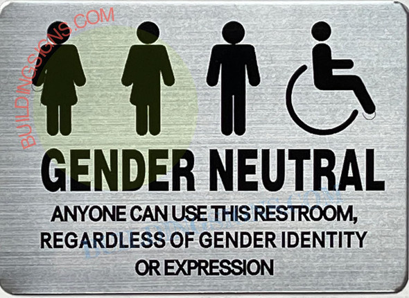 GENDER NEUTRAL RESTROOM SIGN- ANYONE CAN USE THIS BATHROOM REGARDLESS OF GENDER IDENTITY SIGNAGE