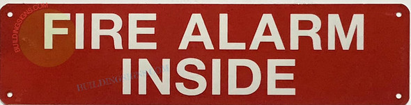 FIRE ALARM INSIDE SIGN, Fire Safety Sign FIRE ALARM INSIDE SIGN, Fire Safety Sign