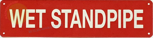 WET STANDPIPE SIGN, Fire Safety Sign WET STANDPIPE SIGN, Fire Safety Sign