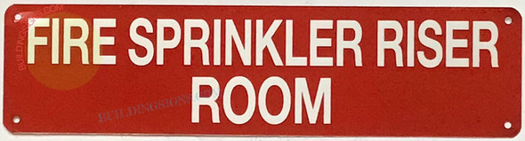 FIRE SPRINKLER RISER ROOM SIGN, Fire Safety SIGNAGE FIRE SPRINKLER RISER ROOM SIGN, Fire Safety SIGNAGE