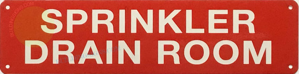 SPRINKLER DRAIN ROOM SIGN, Fire Safety SIGNAGE SPRINKLER DRAIN ROOM SIGN, Fire Safety SIGNAGE
