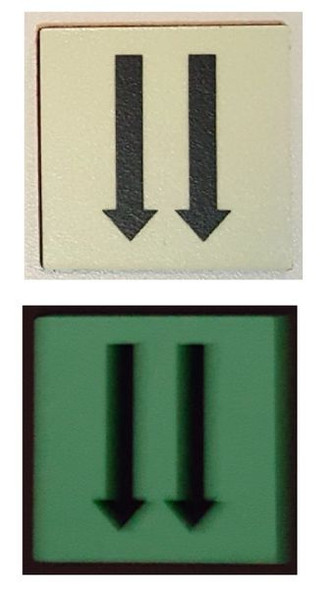 PHOTOLUMINESCENT 2 DOWN ARROWS SIGNAGE HEAVY DUTY / GLOW IN THE DARK "TWO DOWNWARD ARROWS" SIGNAGE HEAVY DUTY PHOTOLUMINESCENT 2 DOWN ARROWS SIGNAGE HEAVY DUTY / GLOW IN THE DARK "TWO DOWNWARD ARROWS" SIGNAGE HEAVY DUTY