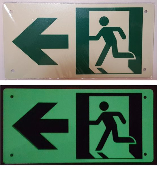PHOTOLUMINESCENT EXIT SIGNAGE HEAVY DUTY / GLOW IN THE DARK "EXIT" SIGNAGE HEAVY DUTY PHOTOLUMINESCENT EXIT SIGNAGE HEAVY DUTY / GLOW IN THE DARK "EXIT" SIGNAGE HEAVY DUTY