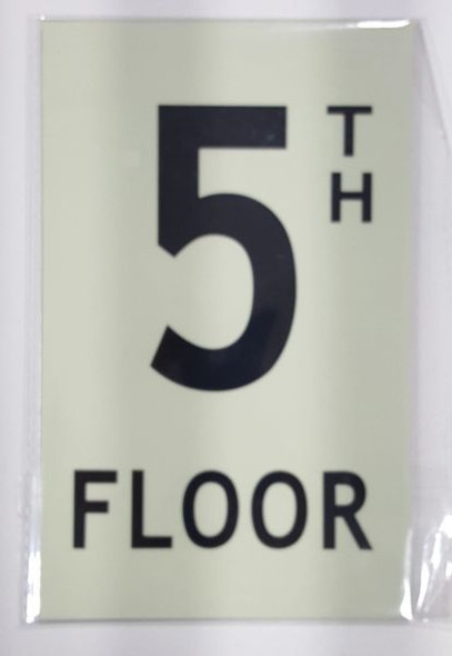 FLOOR NUMBER Sign5TH FLOOR SignPHOTOLUMINESCENT GLOW IN THE DARK SIGNAGE FLOOR NUMBER Sign5TH FLOOR SignPHOTOLUMINESCENT GLOW IN THE DARK SIGNAGE