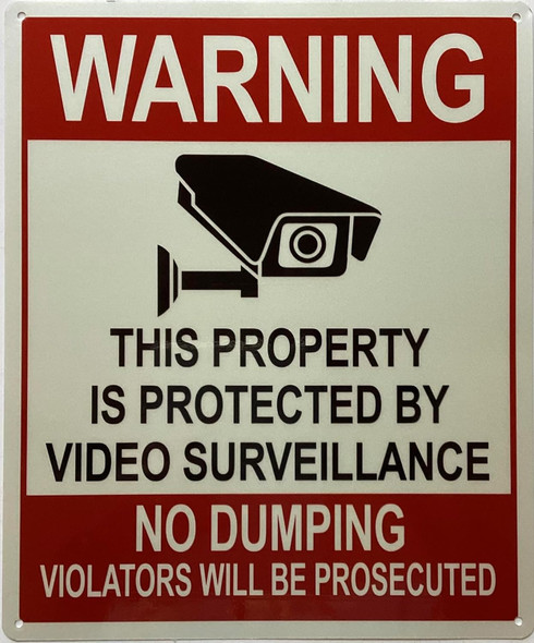 Warning This Property Is Protected By Video Surveillance Violators SIGNAGE