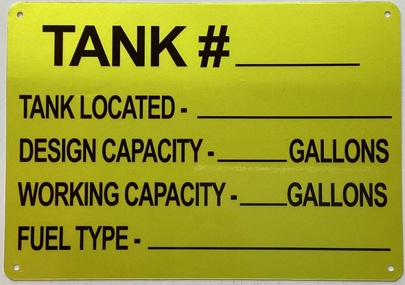 Tank # SIGN -Tank Number SIGN Tank # SIGN -Tank Number SIGN